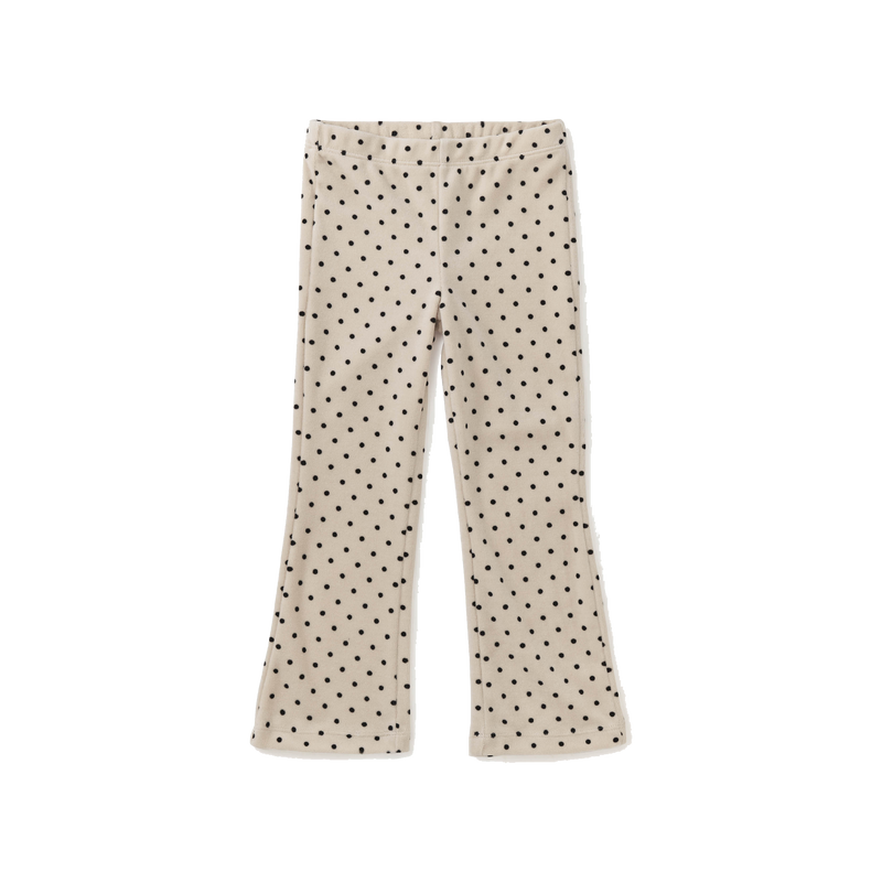 Polka Dot Velour Flare Pants