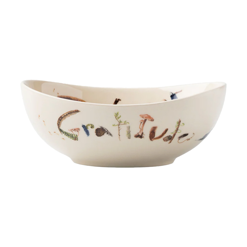 Forest Walk Oval Bowl 'Love & Gratitude'