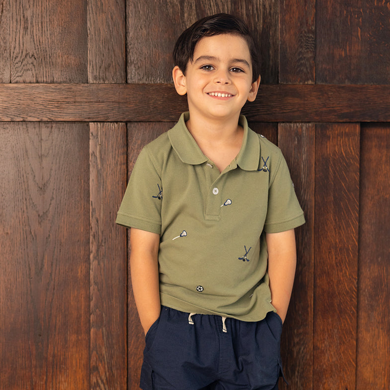 Boys Alec Shirt - Sports Embroidery