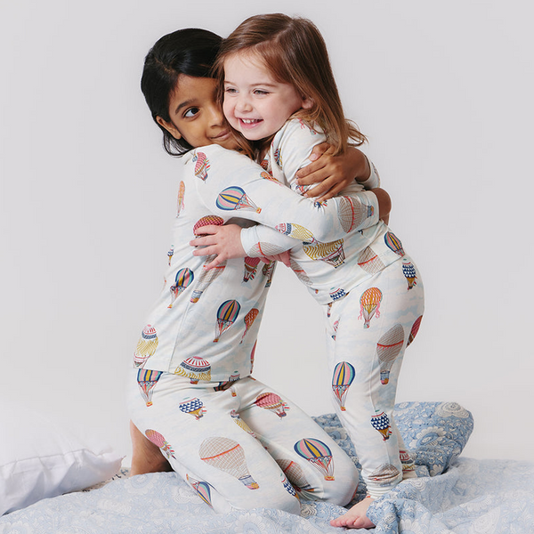 Kids Bamboo Pj Set - Hot Air Balloons