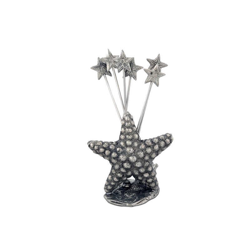 Star fish Pewter Cheese Pick Set