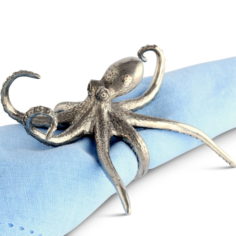 Pewter Octopus Napkin Ring