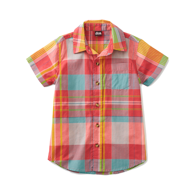 Plaid Button Up Woven Shirt